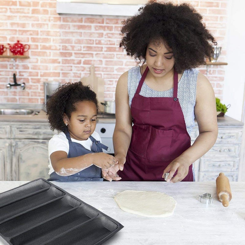 Baker Boutique Silicone Bread Mold 5 Loaf Baking Mould Flexible Reusable Forms Shapes Non Stick Perforated - Image 4